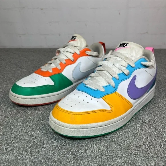 Nike Dunk Low GS Multi Color White Orange Green Sneakers Size 5Y FQ8373-902 - Picture 1 of 12